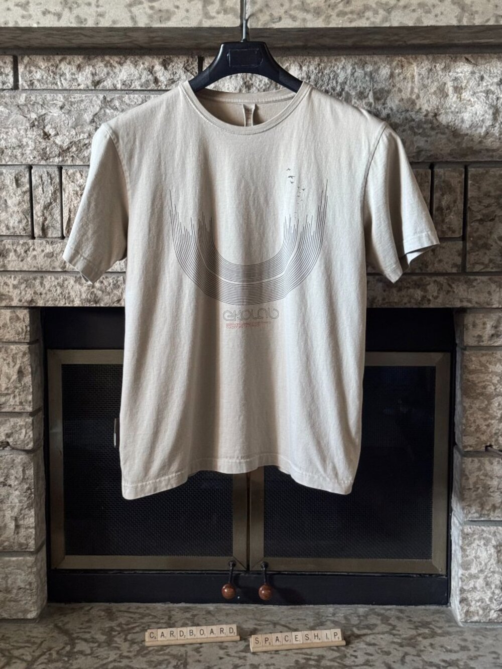 Helly Hansen Ekolab Organic Cotton Graphic T Shirt Mens Large Tan Sand	helly-han